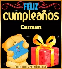 GIF Tarjetas animadas de cumpleaños Carmen